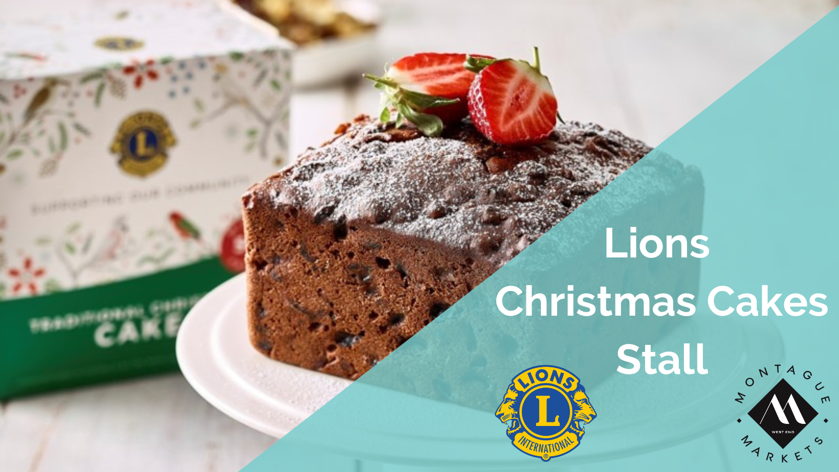 Sale of Lions Christmas Cakes at Montague Markets Montague Market